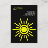 Sun 02 - Geel op zwart Visitekaartje (Achterkant)