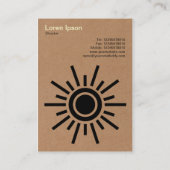 Sun 02 - karton visitekaartje (Achterkant)