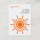 Sun 02 - Oranje op wit Visitekaartje (Achterkant)