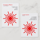 Sun 02 - Rood op wit Visitekaartje (Voorkant / Achterkant)