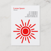 Sun 02 - Rood op wit Visitekaartje (Achterkant)