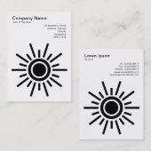 Sun 02 - Zwart op wit Visitekaartje (Voorkant / Achterkant)