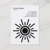 Sun 02 - Zwart op wit Visitekaartje (Achterkant)