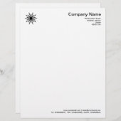 Sun 02 - zwart persoonlijk briefhoofd (Voorkant / Achterkant)