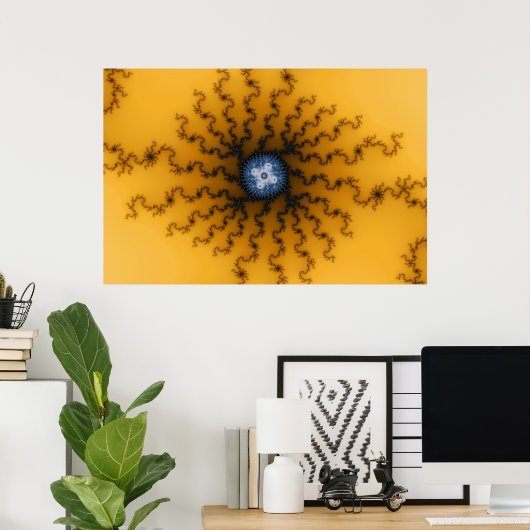 Sun 2 - Fractal Poster (Thuiskantoor)