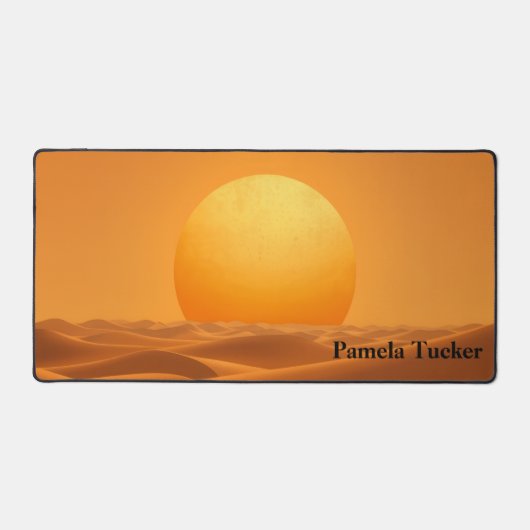 Sun Abstract Amber Modern Minimalist Bureaumat (Voorkant)