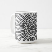 Sun Abstract Design Koffiemok (Voorkant links)