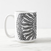 Sun Abstract Design Koffiemok (Links)