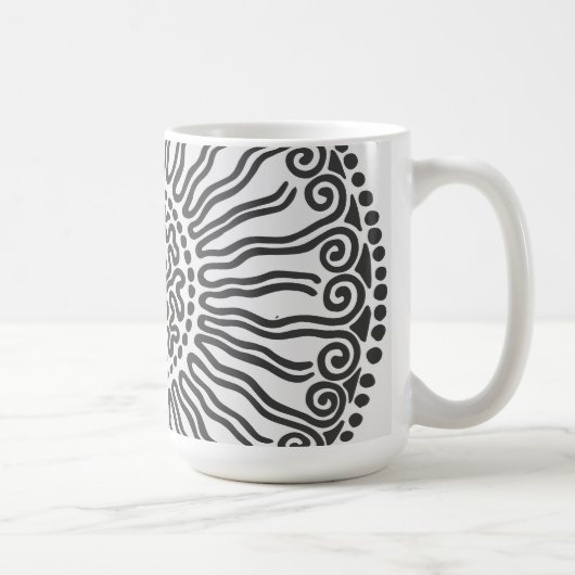 Sun Abstract Design Koffiemok (Rechts)