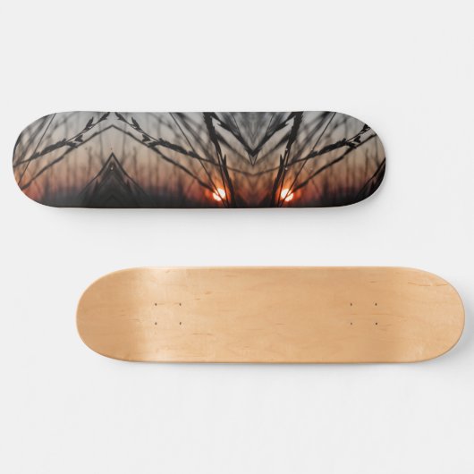 Sun abstract Fractal 20.6cm Skateboard (Horizontaal)