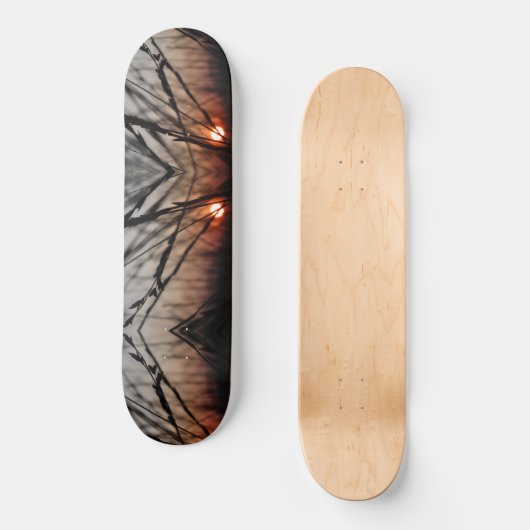 Sun abstract Fractal 20.6cm Skateboard (Voorkant)