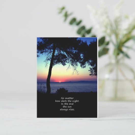 Sun Always Rises Briefkaart (Staand voorkant)