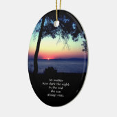 Sun Always Rises Keramisch Ornament (Links)