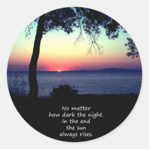 Sun Always Rises Ronde Sticker