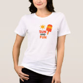 Sun and Fun – Bright Summer Vibes Sticker Tri-Blend Shirt (Voorkant)