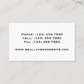 Sun and Leaf with Electricity Zap Business Card Visitekaartje (Achterkant)