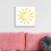 Sun and Moon Canvas Afdruk (Insitu (Woonkamer))