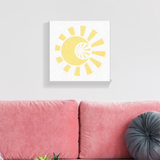 Sun and Moon Canvas Afdruk (Insitu (Woonkamer))