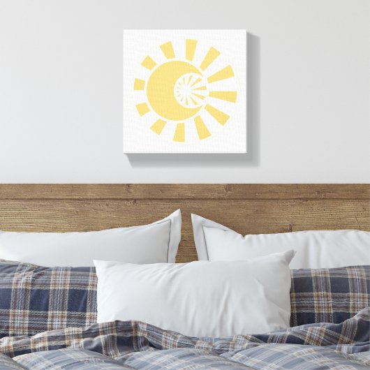 Sun and Moon Canvas Afdruk (Insitu (Slaapkamer))