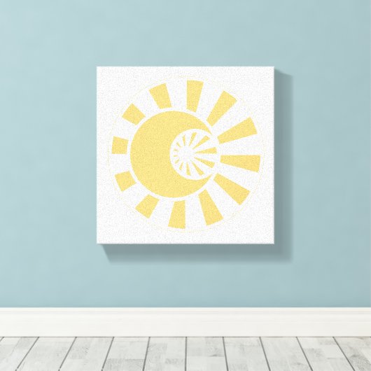 Sun and Moon Canvas Afdruk (Insitu (Houten vloer))
