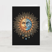 Sun And Moon Celestial Boho Mystical Hipe 90s  Kaart (Voorkant)