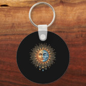 Sun And Moon Celestial Boho Mystical Hipe 90s Sleutelhanger (Voorkant)
