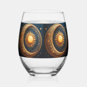 Sun and Moon Celestial  Wijnglas Zonder Voet (Rechts)