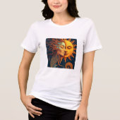 Sun and Moon Face T-Shirt – Celestial Art Tee for  (Voorkant)