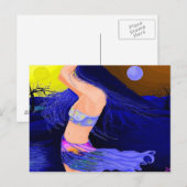 Sun and Moon Goddess 5.6"x4.25" landscape Postcard Briefkaart (Voorkant / Achterkant)