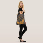 Sun and Moon Golden Wolves Tote Bag (Op model)