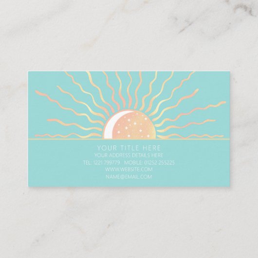 Sun And Moon Visitekaartje (Achterkant)