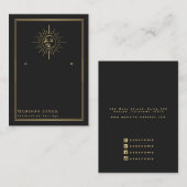 Sun and Moon Witchy Stud Earring Display Card Visitekaartje (Voorkant / Achterkant)