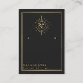 Sun and Moon Witchy Stud Earring Display Card Visitekaartje (Voorkant)
