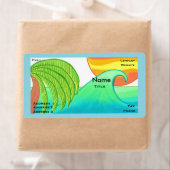 Sun and Surf Business Card Template Etiket (Insitu)