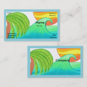 Sun and Surf Business Card Template Visitekaartje (Voorkant / Achterkant)