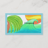 Sun and Surf Business Card Template Visitekaartje (Achterkant)