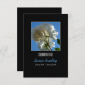 Sun and White Roses Celebration of Life Invitation Kaart (Voorkant / Achterkant)