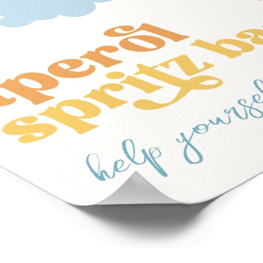 Sun Aperol Spritz Bar-teken Poster (Hoek)