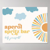 Sun Aperol Spritz Bar-teken Poster (Voorkant)