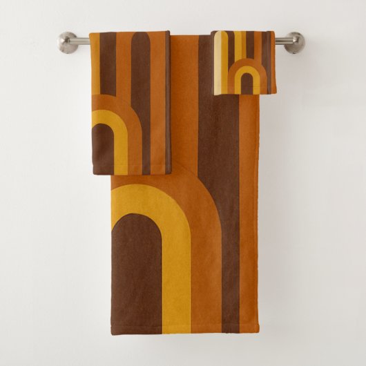 Sun & Arches Mid Century Modern Geometric Design Bad Handdoek (Insitu)