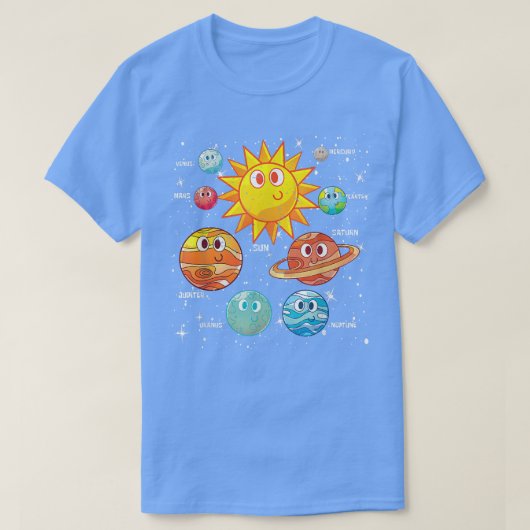 Sun Astronomer Space Science Astronomy Cute Planet T-shirt (Design voorkant)