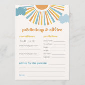 Sun Baby shower Advies & Voorspelling Kaart (Voorkant)