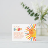 Sun Baby shower Boek Aanvraag Behuizing Kaart (Staand voorkant)