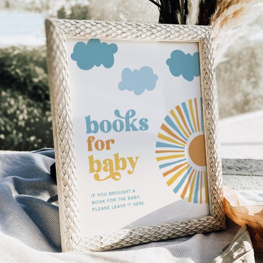 Sun Baby shower Boeken voor Baby Sign Poster