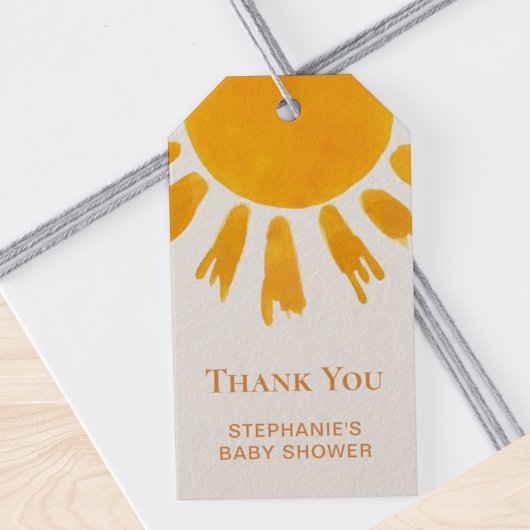 Sun Baby shower Cadeaulabel