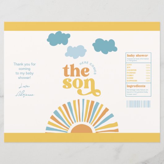 Sun Baby shower Chip Bag Wrapper (Voorkant)