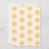 Sun Baby shower Dank u Bedankkaart (Achterkant)