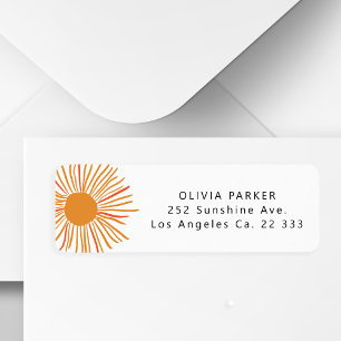 Sun baby shower hier komt de zoon terug adres etiket