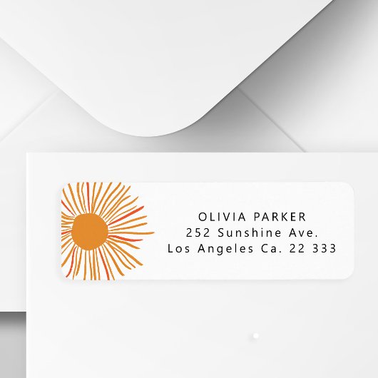 Sun baby shower hier komt de zoon terug adres etiket