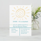 SUN Baby shower Invitation Kaart (Staand voorkant)